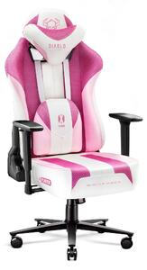 Scaun gaming Diablo X-Player 2.0 din material Normal Size Marshmallow Pink/roz Diablochairs