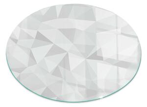 Placă rotundă din sticlă pentru șemineu Abstracție geometrică în forme