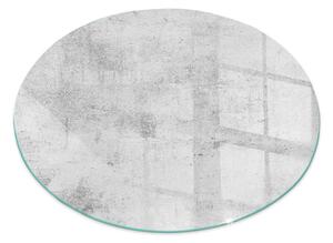 Sticlă rotundă sub sobă Textură de beton într-un stil brut
