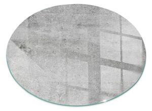 Placă rotundă din sticlă pentru șemineu Beton brut în stil minimalist