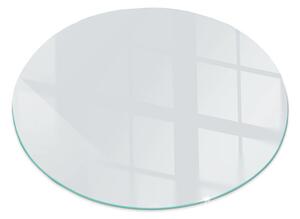 Placă rotundă din sticlă pentru șemineu Culoare Alb