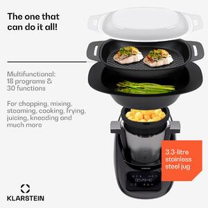 Klarstein Aria Smart, robot de bucătărie, 1700 W, 3,3 l, control prin aplicație, accesoriu pentru abur