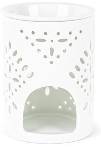 Aroma-lampă din porțelan Whittle alb, 8,5 x 12 cm
