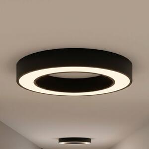 Arcchio Plafonieră LED Sharelyn, Ø 60 cm, negru, dimabil, reglabil, Negru, Bucătărie, Aluminiu, Modern