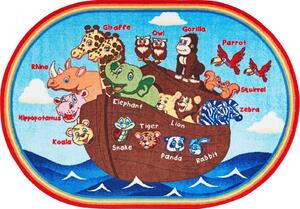 Covor Pentru Copii, Antiderapant, Animal Ship, Multicolor, 1632 gr mp