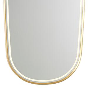 Oglindă de baie modernă aurie cu LED și dimmer tactil - Geraldien
