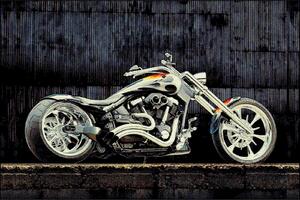 Covor Modern Kolibri, Motocicleta 11185, Negru, Diverse Dimensiuni, 2200 gr mp