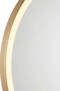 Oglinda de baie aurie 70 cm inclusiv LED cu dimmer tactil - Miral