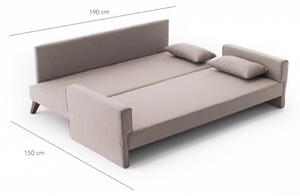 Canapea Extensibila, 3 Locuri Bella Sofa Bed Cream