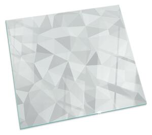 Placă dreptunghiulară din sticlă pentru șemineu Abstracție geometrică în forme