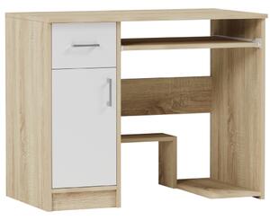 Birou modern pentru scris, calculator MODERN N-10 - diferite variante de culori sonoma mix alb