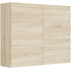 Comoda cu 8 sertare R-120-S8 - diferite variante de culoare sonoma