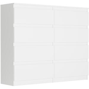 Comoda cu 8 sertare R-120-S8 - diferite variante de culoare Alb