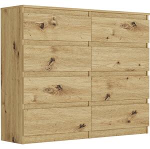 Comoda cu 8 sertare R-120-S8 - diferite variante de culoare artisan