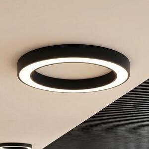 Arcchio Plafonieră LED Sharelyn, Ø 80 cm, negru, dimabil, reglabil, Negru, Bucătărie, Aluminiu, Modern