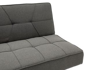 Canapea extensibila 3 locuri Travis cu material textil de culoare gri inchis 175x83x74cm
