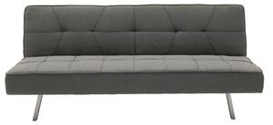 Canapea extensibila 3 locuri Travis cu material textil de culoare gri inchis 175x83x74cm