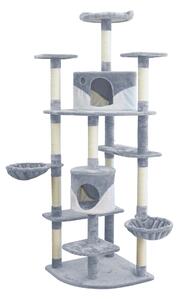 Aga Scratcher pentru pisici 200 cm Alb-Gri