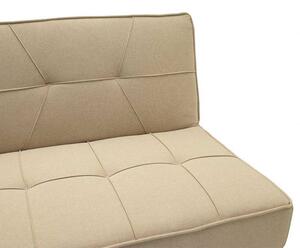 Canapea extensibila 3 locuri Travis cu material textil de culoare bej 175x83x74cm