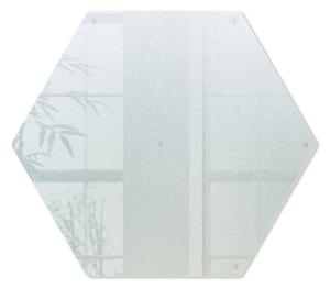 Tocător din sticlă în formă hexagonală semitransparentă