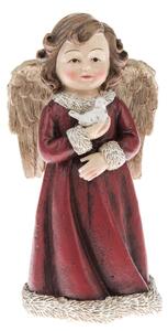 Statuetă de înger cu porumbel Dakls, înălțime 13 cm