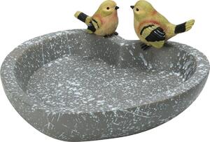 Hrănitor pentru păsări Inimă, 25,4 x 25,4 x 10,5cm, polystone