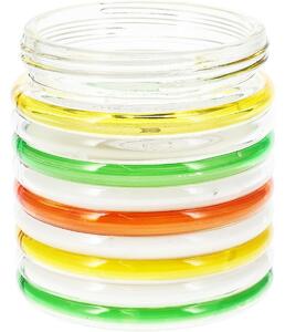Lumânare repelentă Citronella Stripes, 780 g, 11în 12 cm, verde