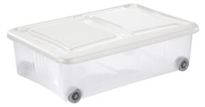 Cutie de depozitare cu capac Tontarelli Stockbox28 l, transparent/alb