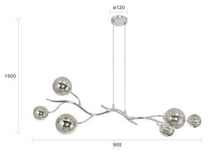 Brilagi - Lustră LED suspendată pe cablu MISTEL 6xG9/3W/230V crom negru/fumuriu