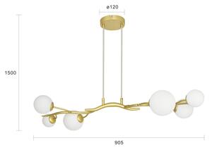 Lustră LED pe cablu Brilagi MISTEL 6xG9/3W/230V auriu/alb