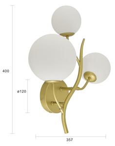 Aplică LED Brilagi MISTEL 3xG9/3W/230V auriu/alb