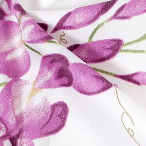Goldea țesătură din bumbac satinat deluxe - flori de wisteria 240 cm