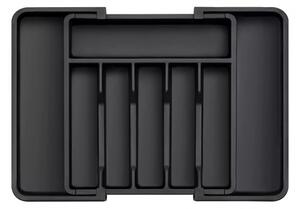 Organizator sertar pentru tacamuri, extensibil, 38 x 33/57 cm, negru, Vivo WK005