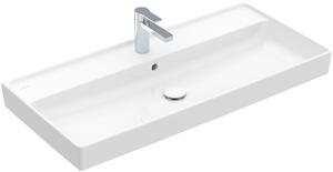 Lavoar pentru mobilier Villeroy & Boch, Collaro 100 cm, TitanCeram cu orificiu pentru baterie și preaplin, alb alpin, 4A33A501