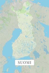 Harta Finland color, (26.7 x 40 cm)