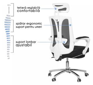 Scaun de birou ergonomic cu suport de picioare OFF 420 negru