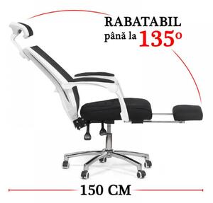Scaun de birou ergonomic cu suport de picioare OFF 420 negru