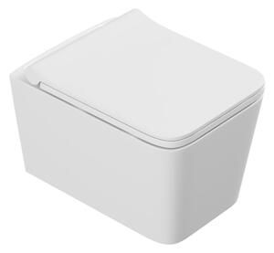 Vas WC suspendat Celesta Libra, 49 x 36 cm, ceramica, capac duroplast, inchidere lenta, alb