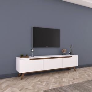 Comoda TV D1 - 794, 180 x 35 x 48.6 cm, Alb / Nuc
