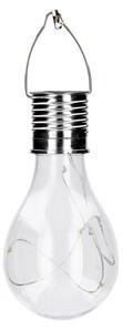 Lampa solara bec, baterie 200 mAh, otel inoxidabil, IP44