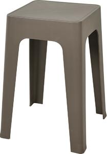 Taburet din plastic Mallys gri, 33 x 47 x 33 cm ,stivuibil