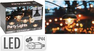 Lanț de petrecere cu LED-uri pentru exteriorMarco, 4,5 m, 10, filamente LED, IP 44