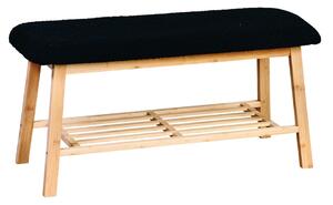 Kesper 58305 Bancă cu scaun tapițat bambus, 90 x34 x 45 cm