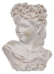 Ambalaj din beton Cap de femeie Bysta, diametru 23cm , 23 x 17 x 30 cm