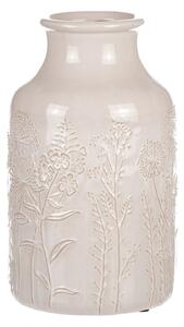 Vaza din ceramică cu flori de pajiște, bej,diametru 19 cm x 31 cm