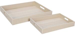 Set de tăvi de servire Stripes bej, 2 buc