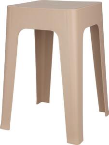 Taburet din plastic Mallys maro, 33 x 47 x 33 cm ,stivuibil