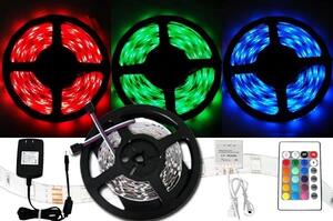 Banda LED color 3528 - 5 metri - set complet