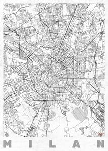 Harta Milan, Hubert Roguski, (30 x 40 cm)