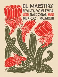 Reproducere El Maestro Magazine Cover No.4 (Mexican Art / Cactus), (30 x 40 cm)